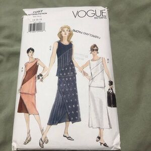 Vogue Pattern 7057 - 14-16-18 skirt and top pattern. Wedding, summer holidays